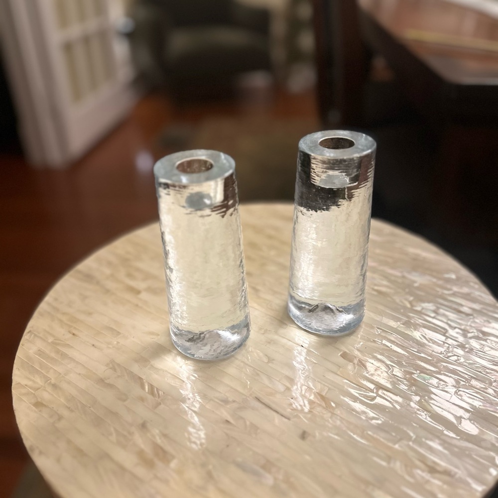 Modern Glass Candlesticks